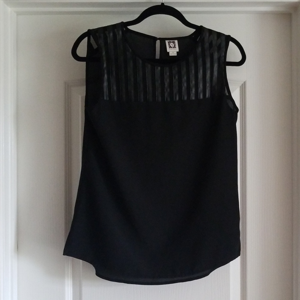 Anne Klein | Black Sleeveless Top
